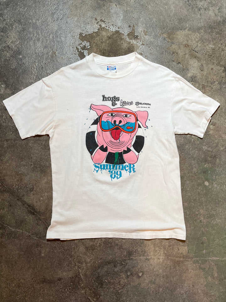 1980s USA made pig both sides print T-shirt