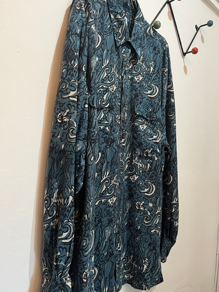 1980-90s total pattern silk shirt