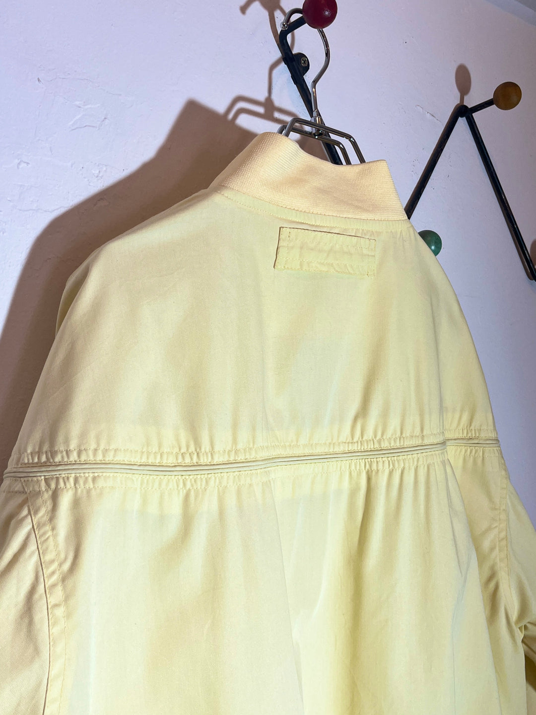 1990-00s pale yellow cup shoulder jacket