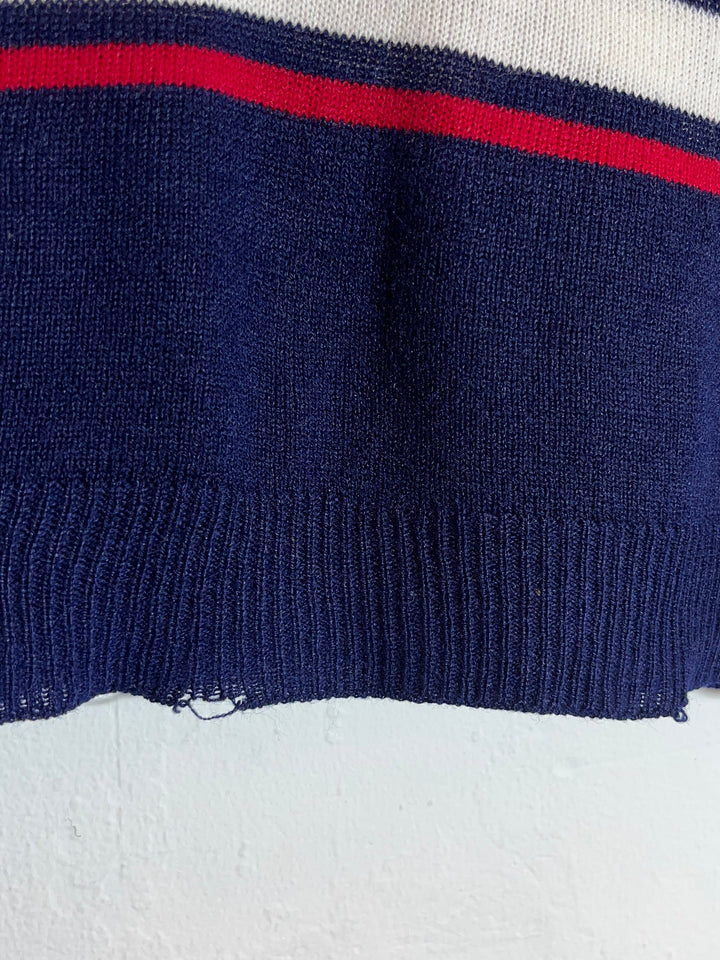 1960s "Penneys TOWN CRAFT" multi color s/s summer knit