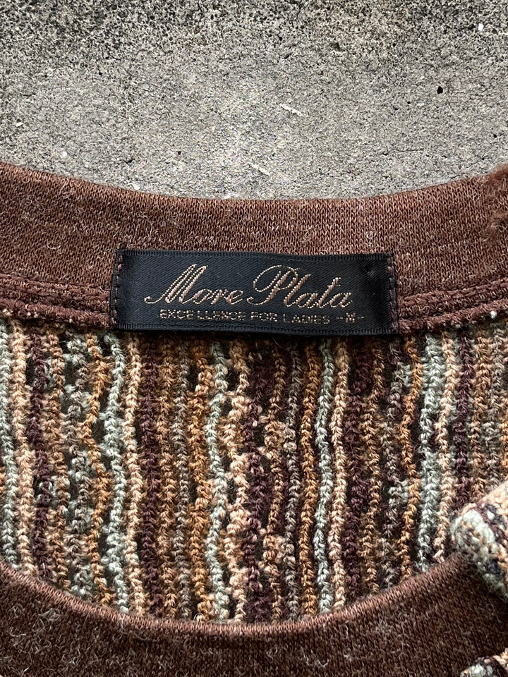 1980-90s geometric pattern knit vest