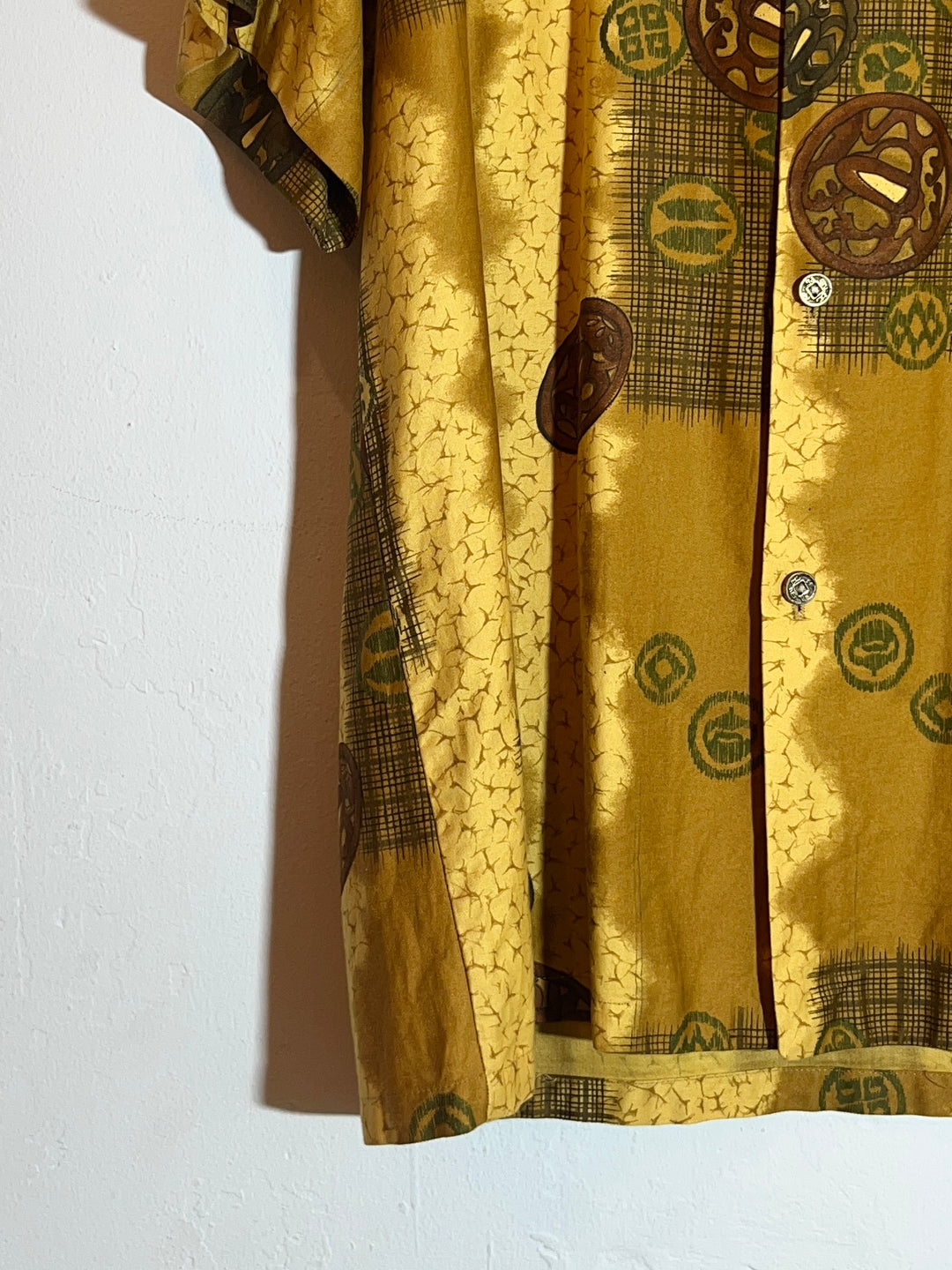 1960-70s sword guard pattern s/s shirt