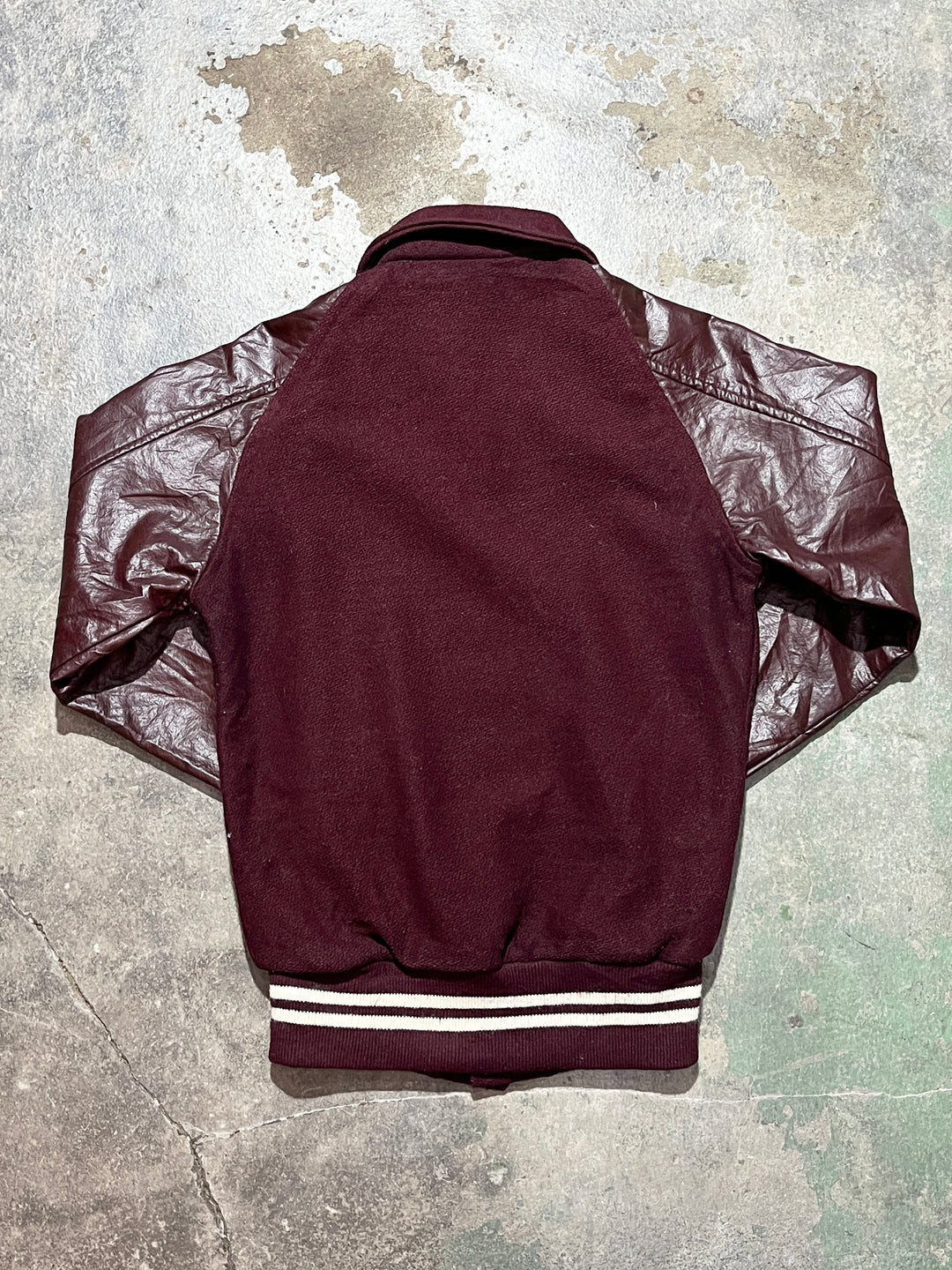 1950-60s vintage burgundy stadium jacket