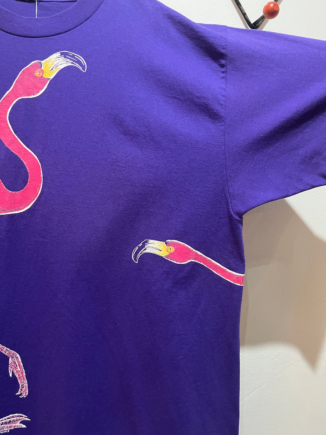 1980s flamingo both sides print T-shirt