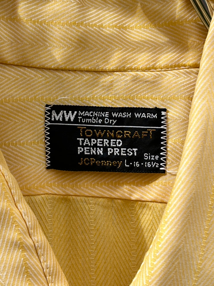 1970s "TOWN CRAFT" penn prest herringbone s/s shirt