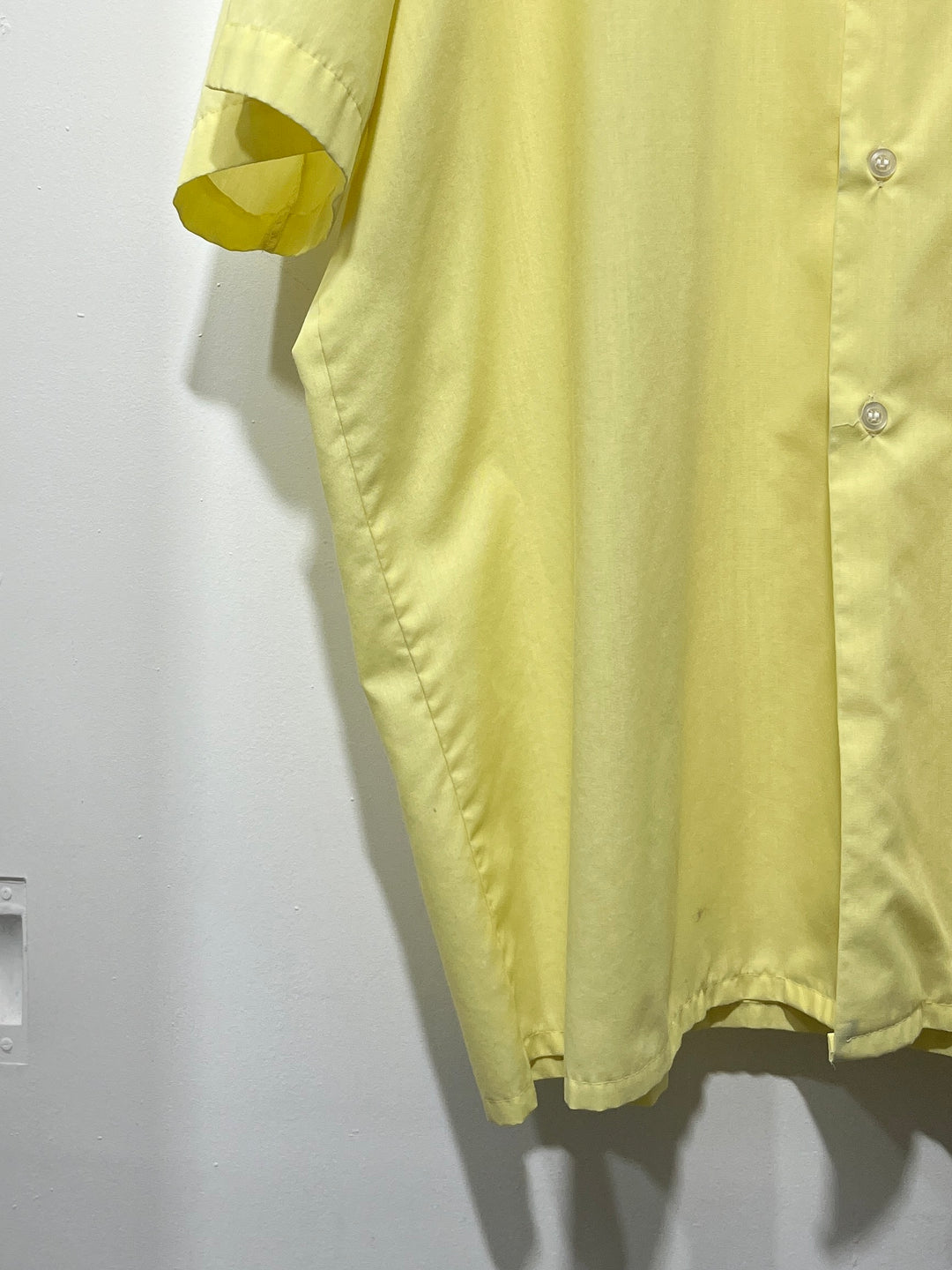 1970s "Sears" pale yellow s/s B.D shirt