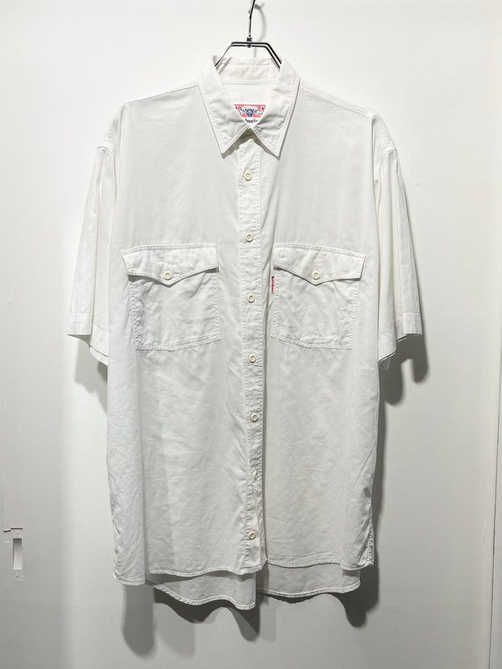 1990s "Budweiser" embroidery s/s shirt