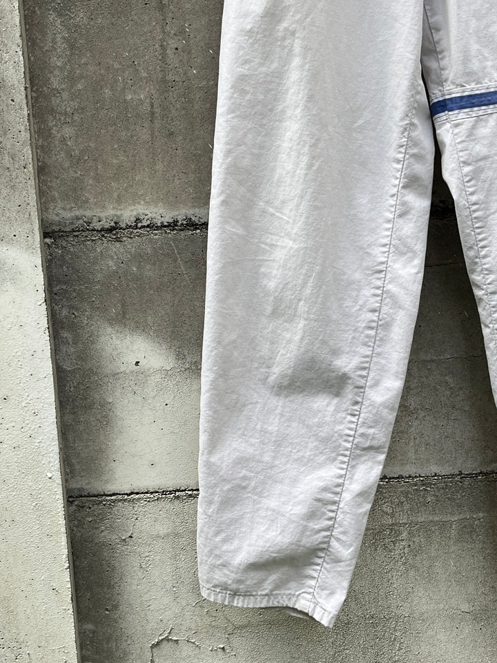 1970s marine stripe patchwork design pants