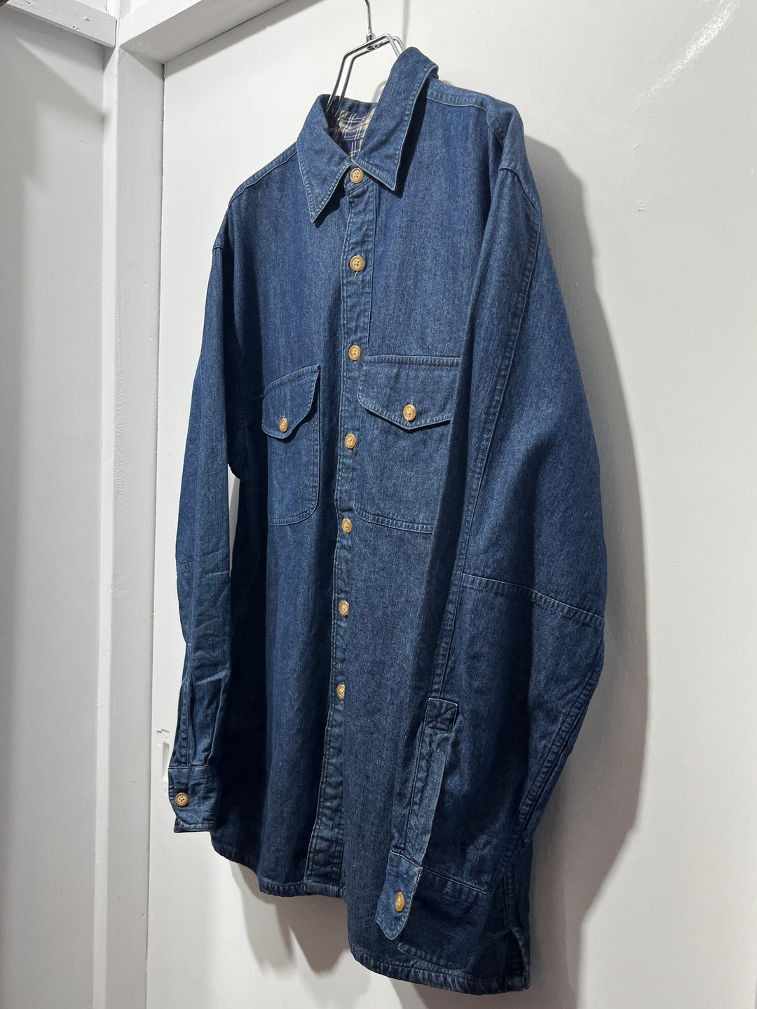1990s "LANDS' END" denim shirt