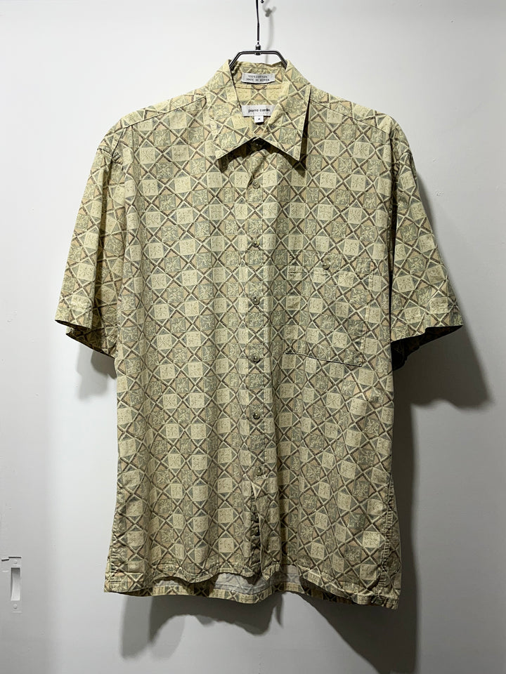 1990s "pierre cardin" geometric pattern s/s shirt