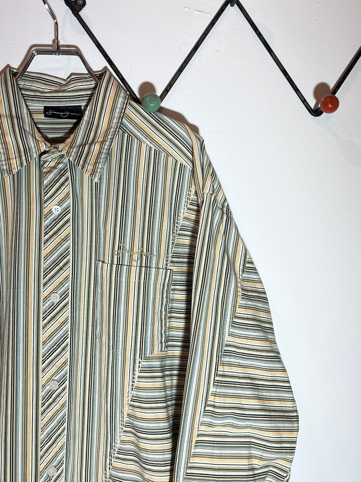 "Sean John" multi color stripe shirt