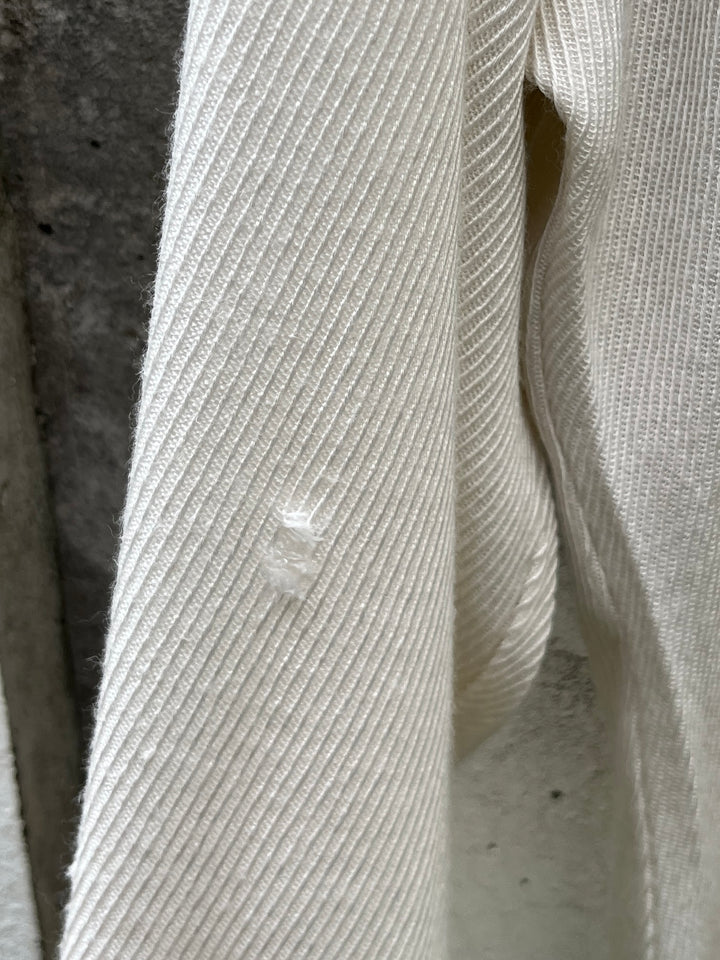 1960-70s "mach ll by Arrow" all white ribbed textured rayon shirt
