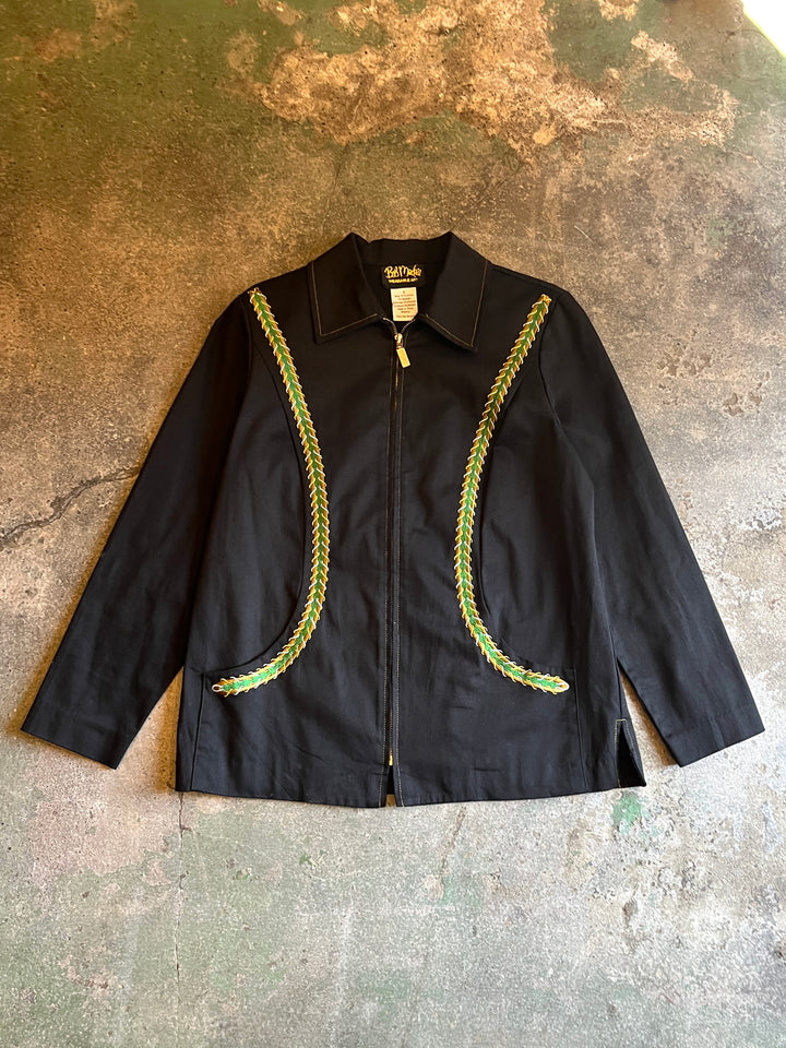 1980-90s embroidery design drizzler jacket