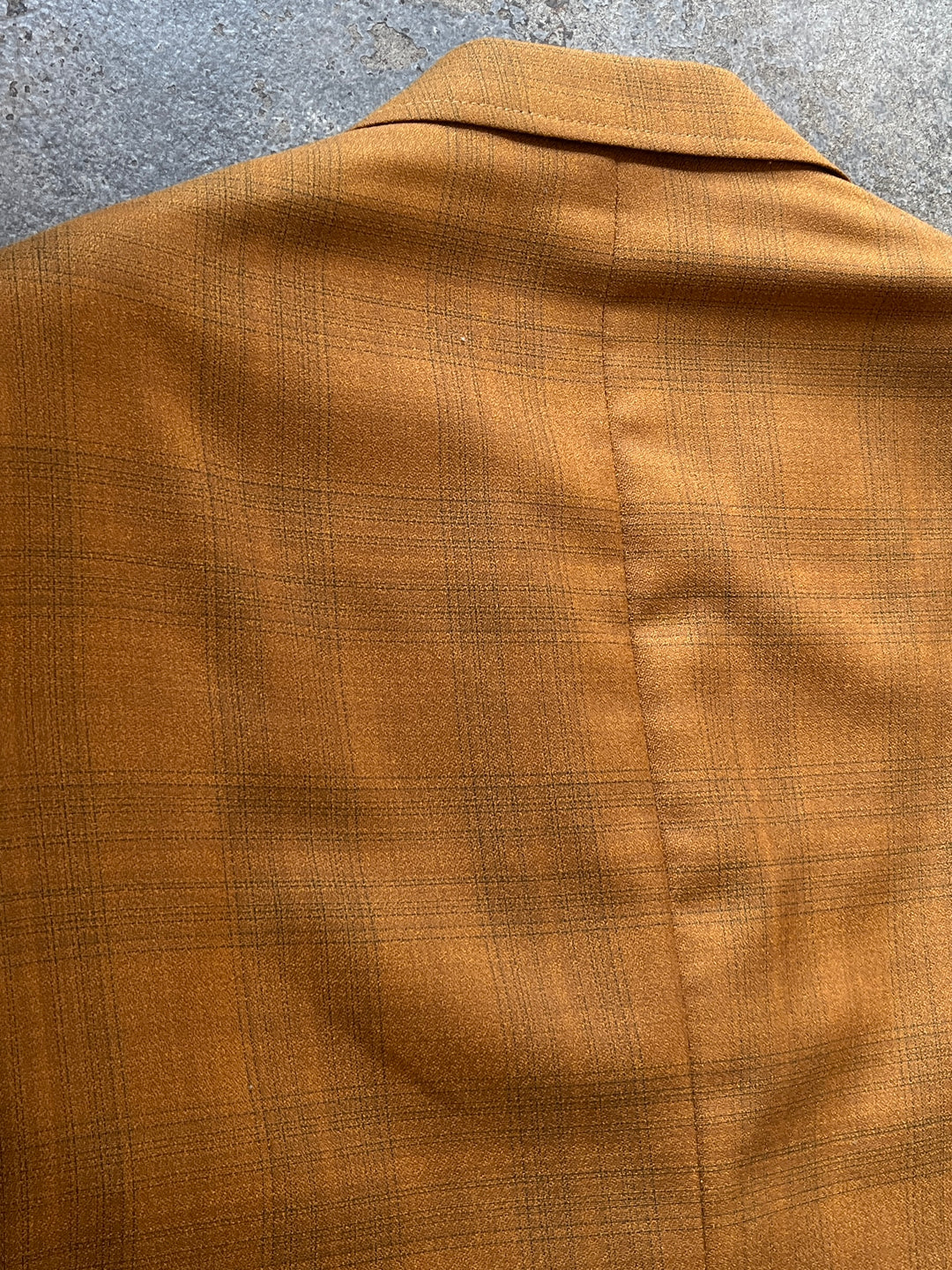 1960-70s orange brown ombré check tailored jacket