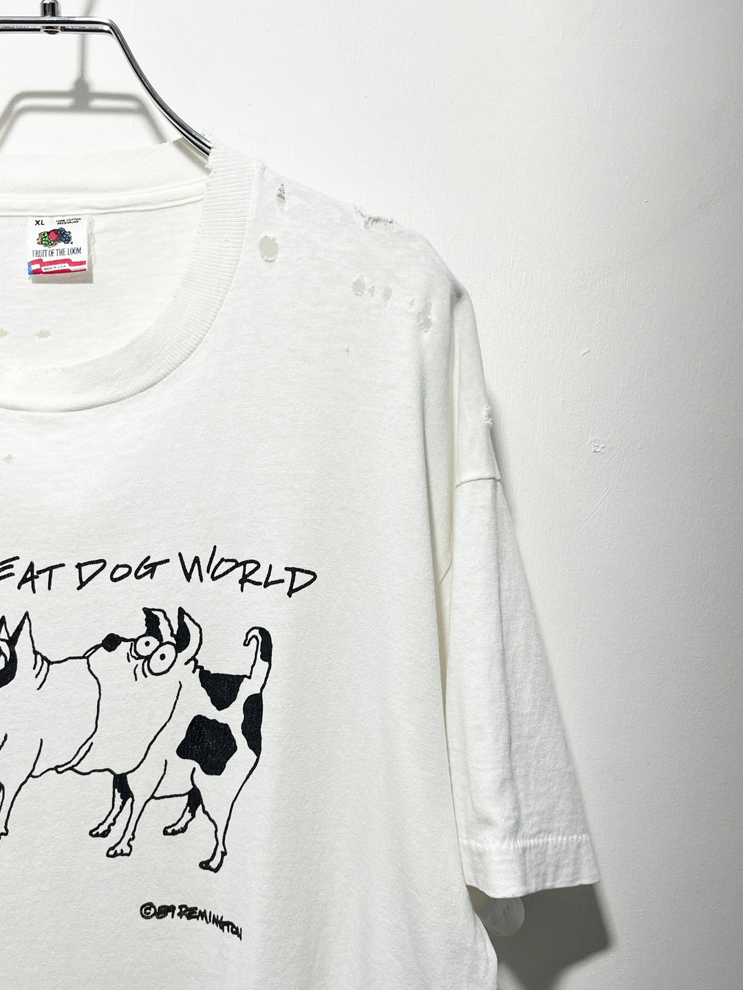 1980s USA made "DOG EAT DOG" graphic art T-shirt