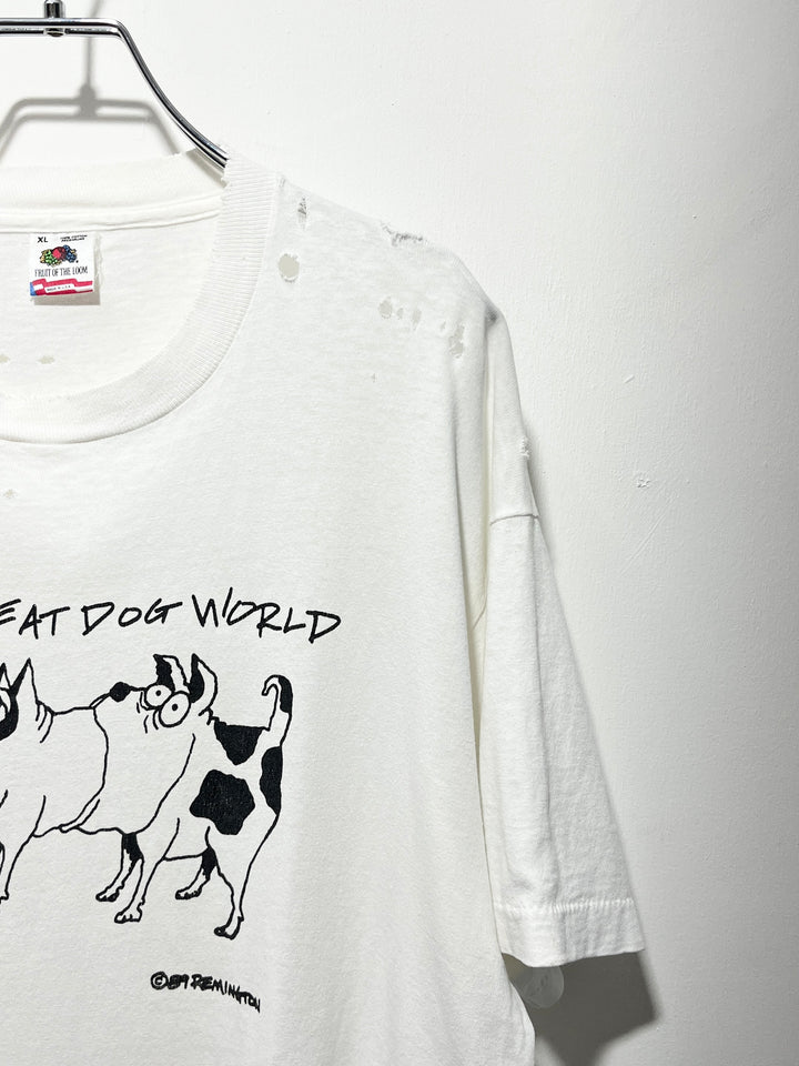 1980s USA made "DOG EAT DOG" graphic art T-shirt