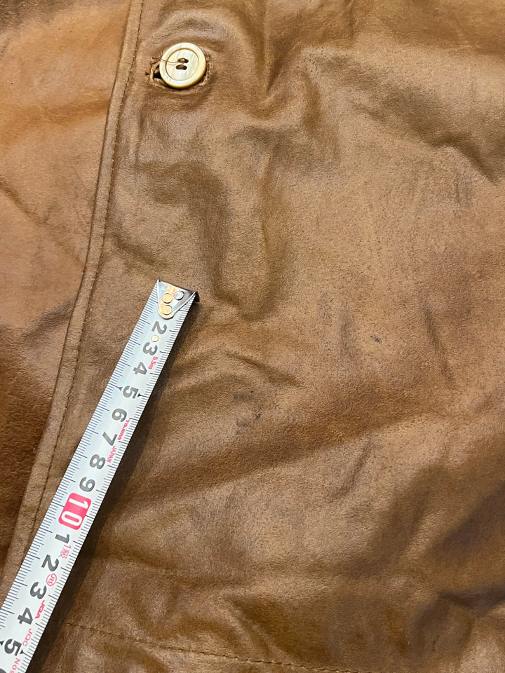 1980s ITALY made  caramel brown leather coat