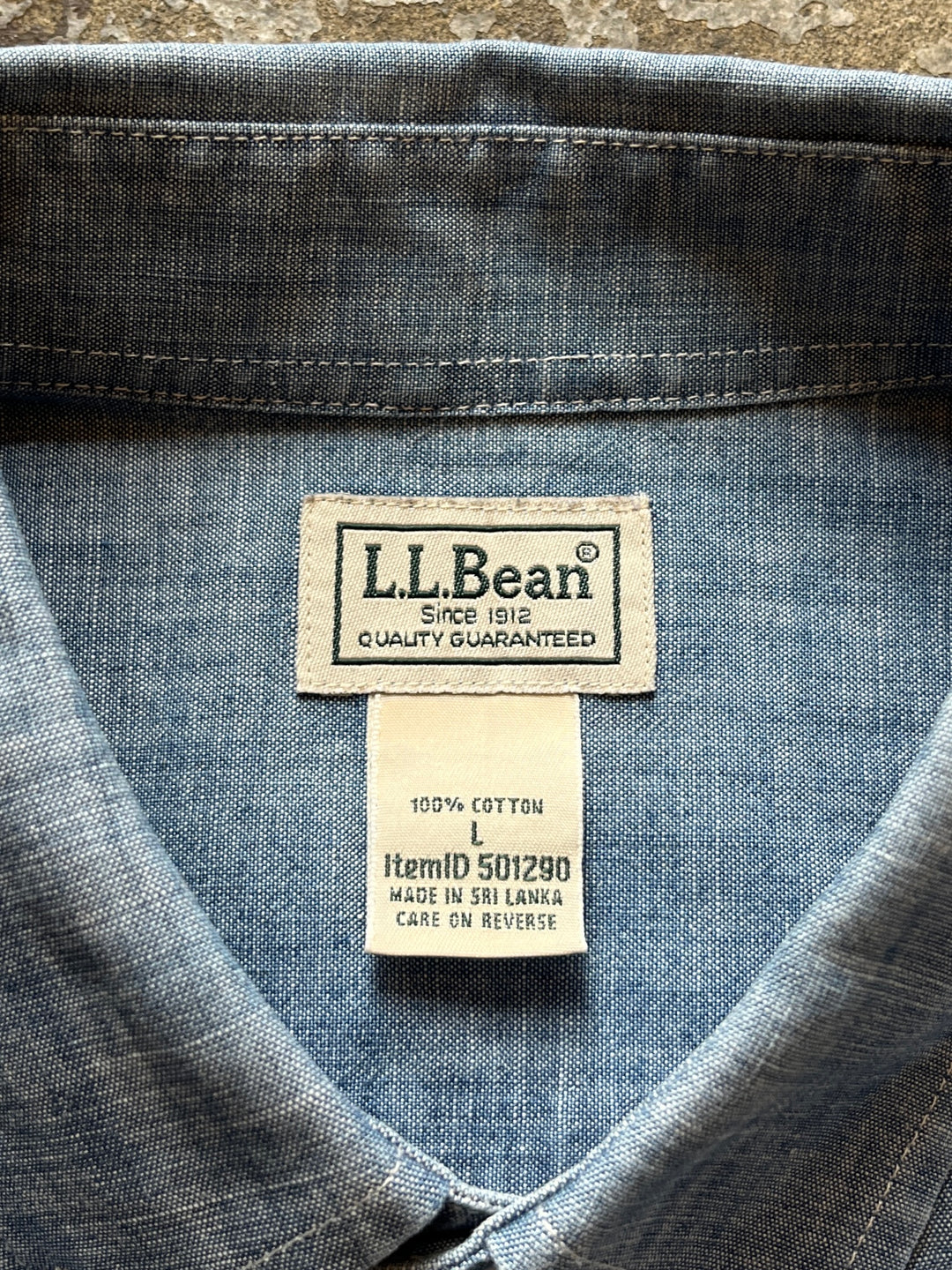 2000s "L.L Bean" s/s chambray shirt