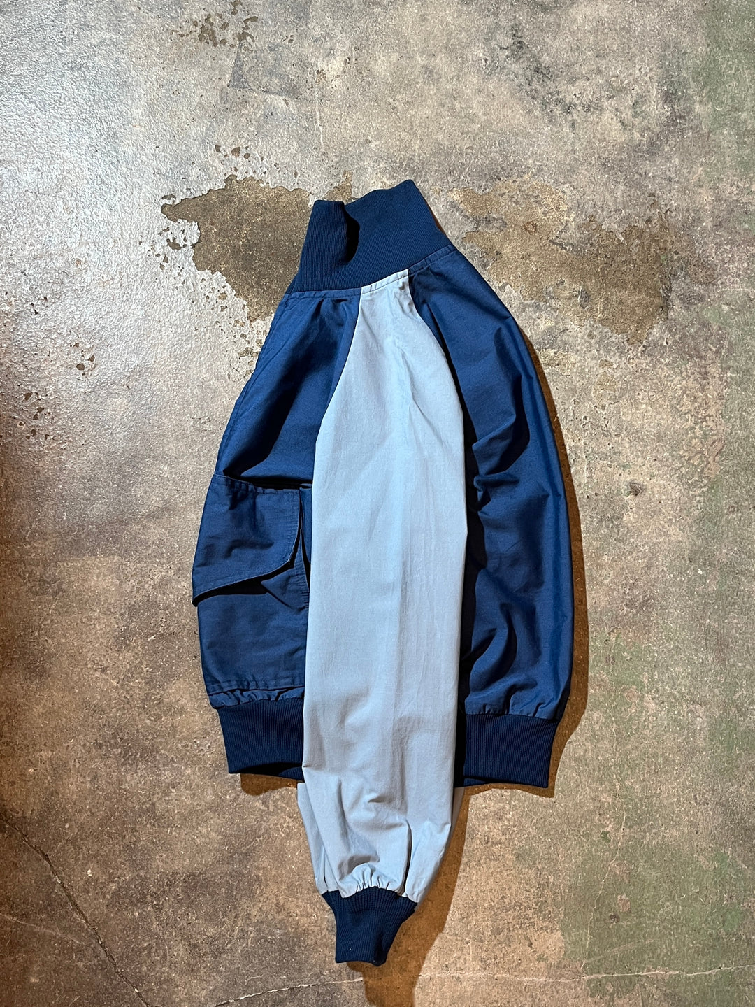 1970s bicolor half zip pullover