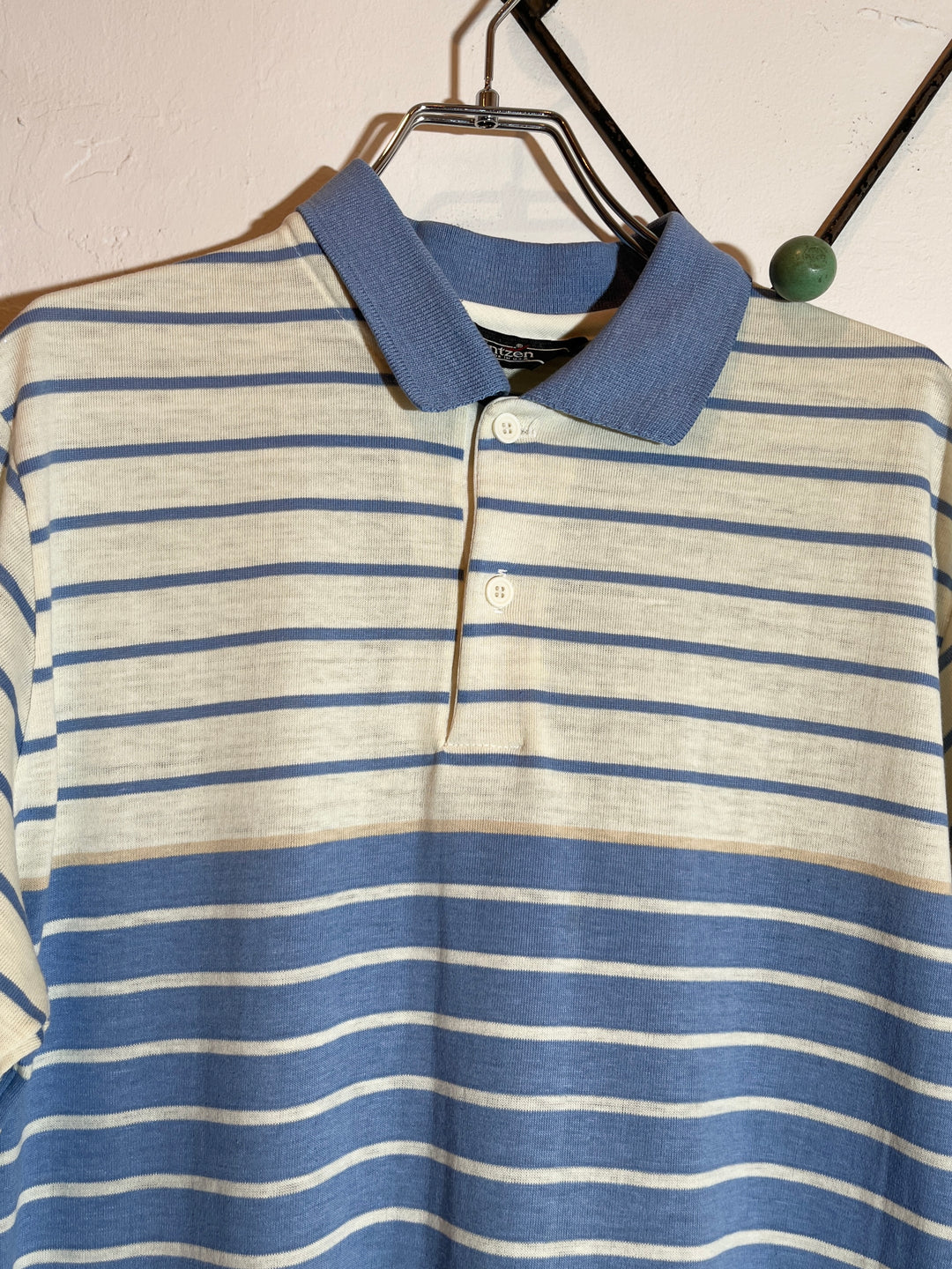 1980s USA made "Jantzen" horizontal stripe s/s polo