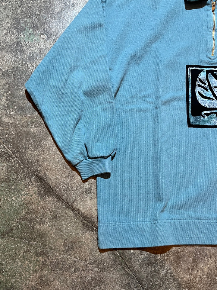 1990s USA made abstract art half zip sweatshirt