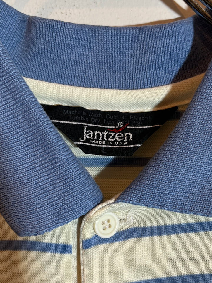 1980s USA made "Jantzen" horizontal stripe s/s polo