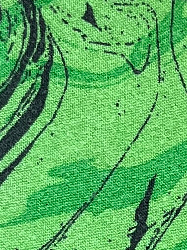 neon lime × black marble pattern s/s shirt