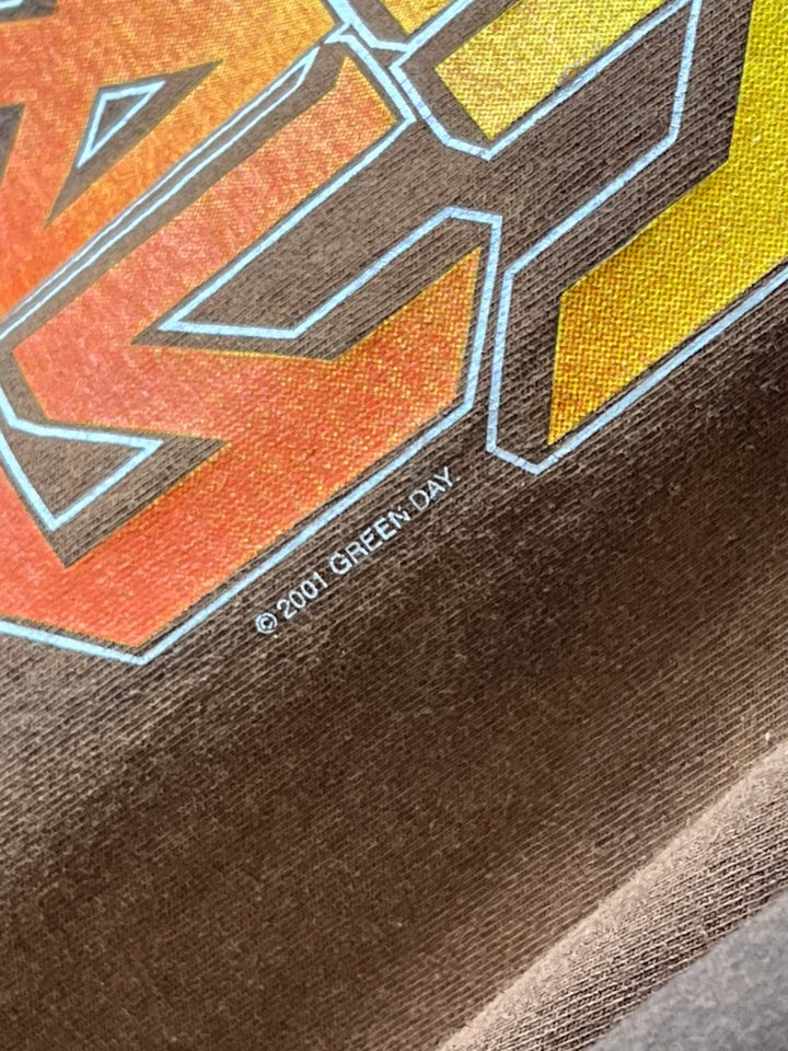 2000s "GREEN DAY" super faded Warning tour T-shirt