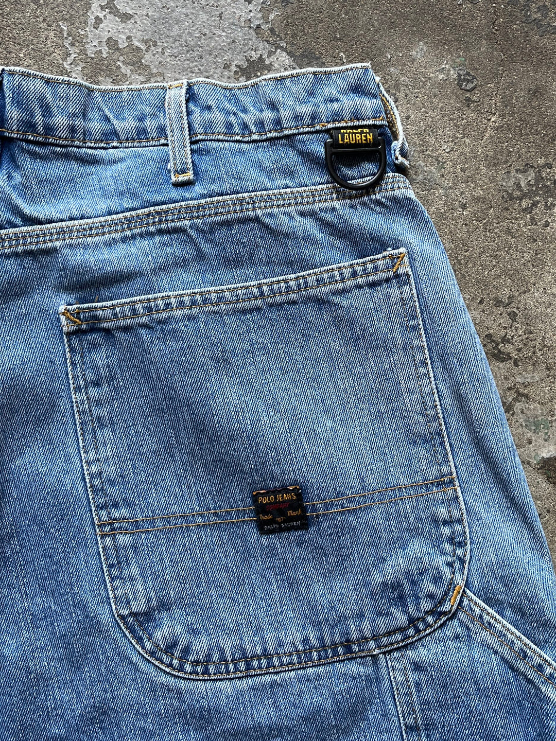 1990-00s "Polo Jeans Company" denim painter shorts