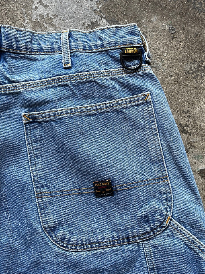 1990-00s "Polo Jeans Company" denim painter shorts