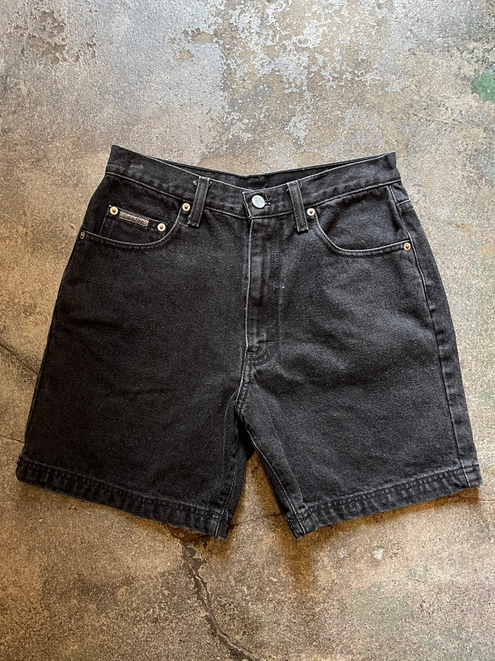 1990s USA made "Calvin Klein" black denim shorts