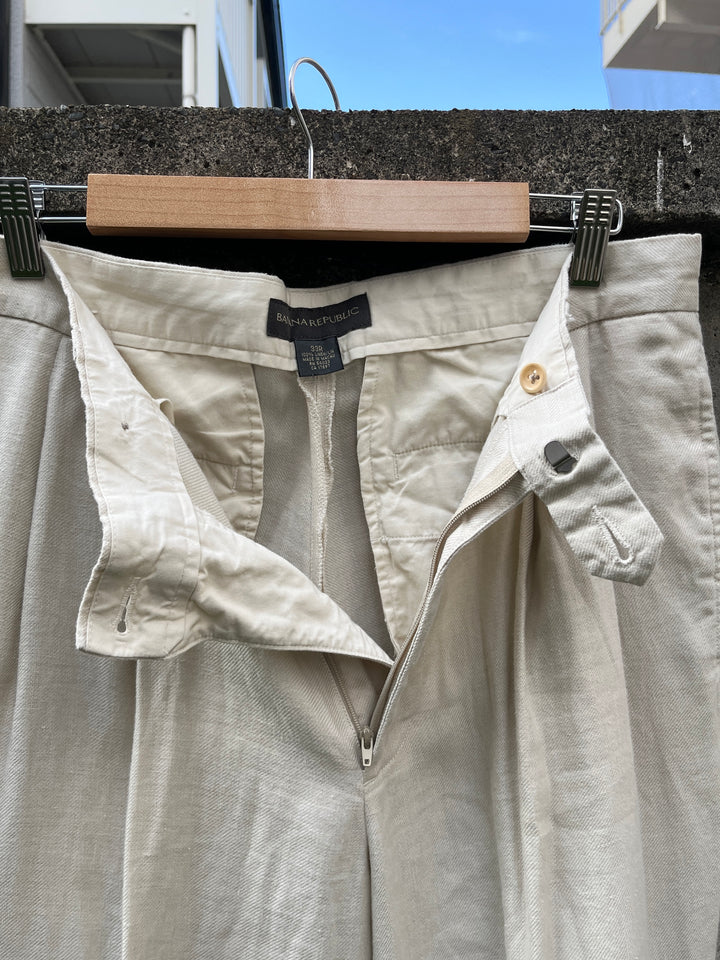 1990-00s "BANANA REPUBLIC" linen slacks