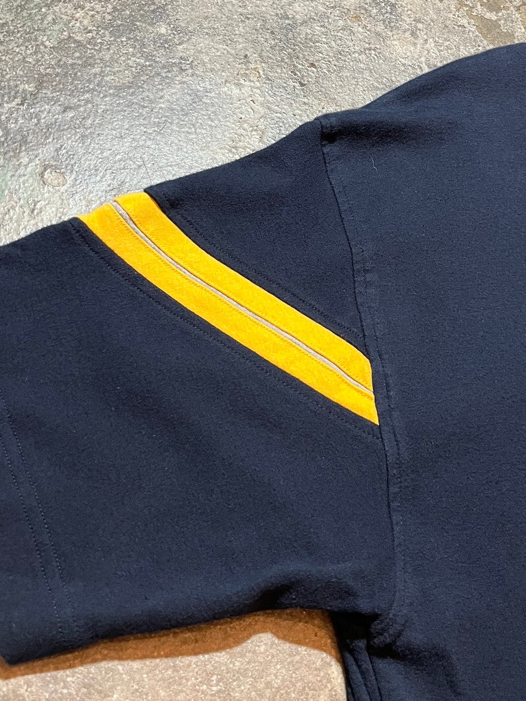 1990-00s "POINT ZERO" two tone panel V-neck T-shirt