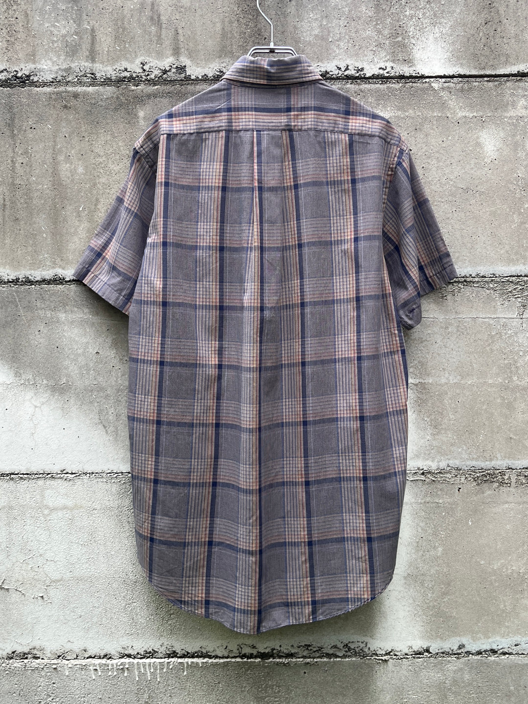 1980-90s gren checkered s/s B.D shirt