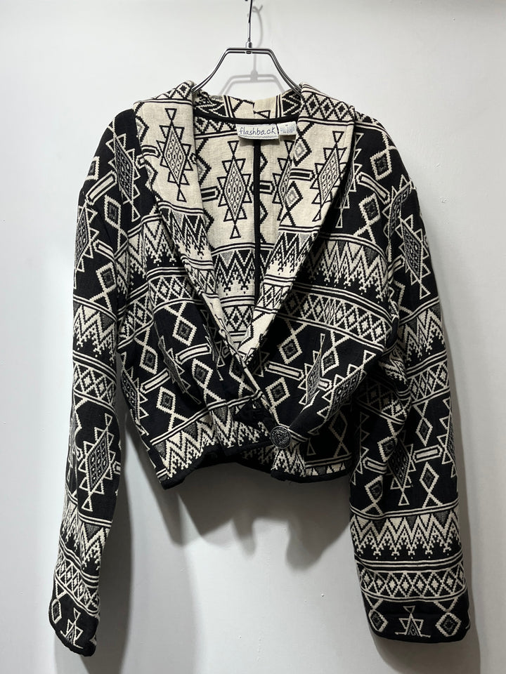 1990s native jacquard bolero jacket