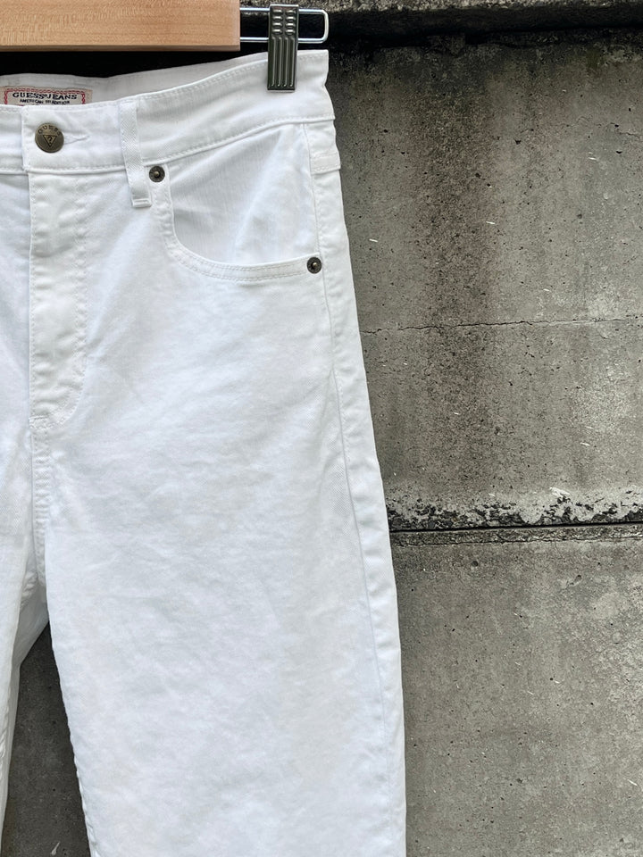 1990-00s "GUESS" white skinny denim pants