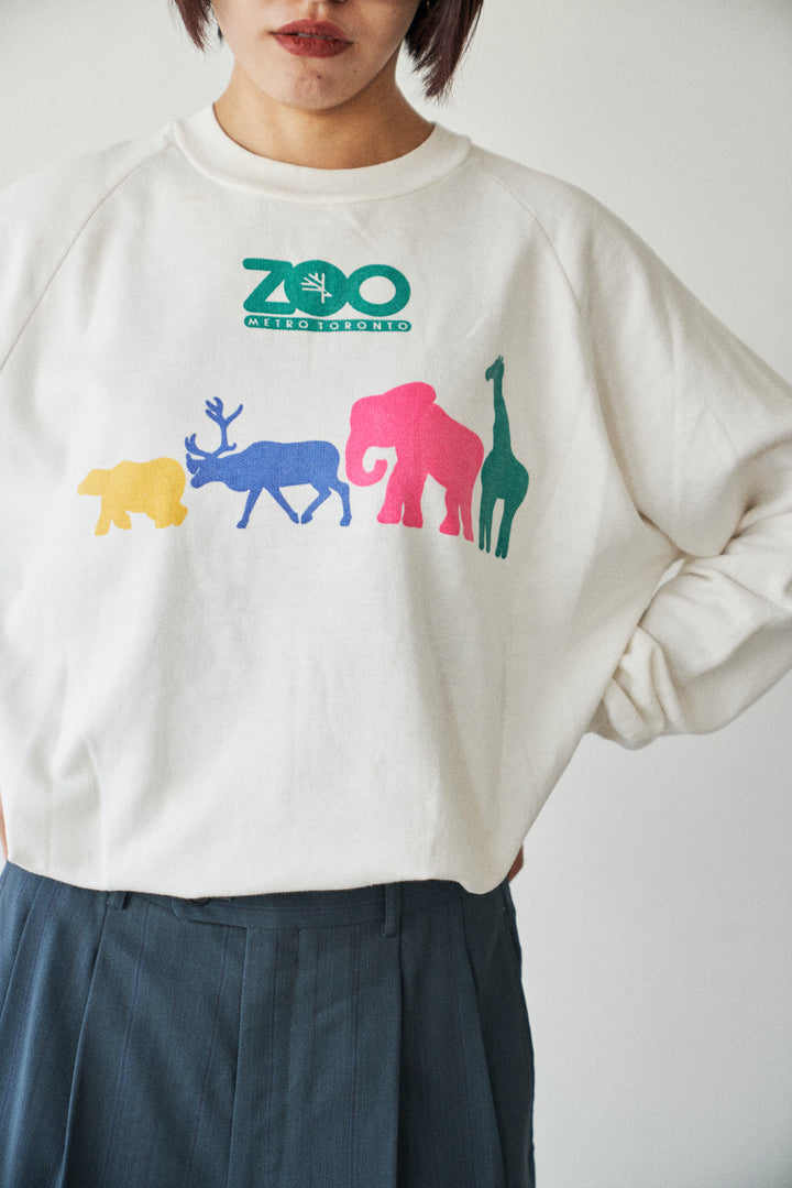 Tronto zoo both sides print sweatshirts