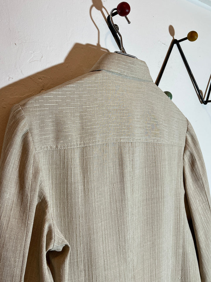 1970s light beige shiny shirt