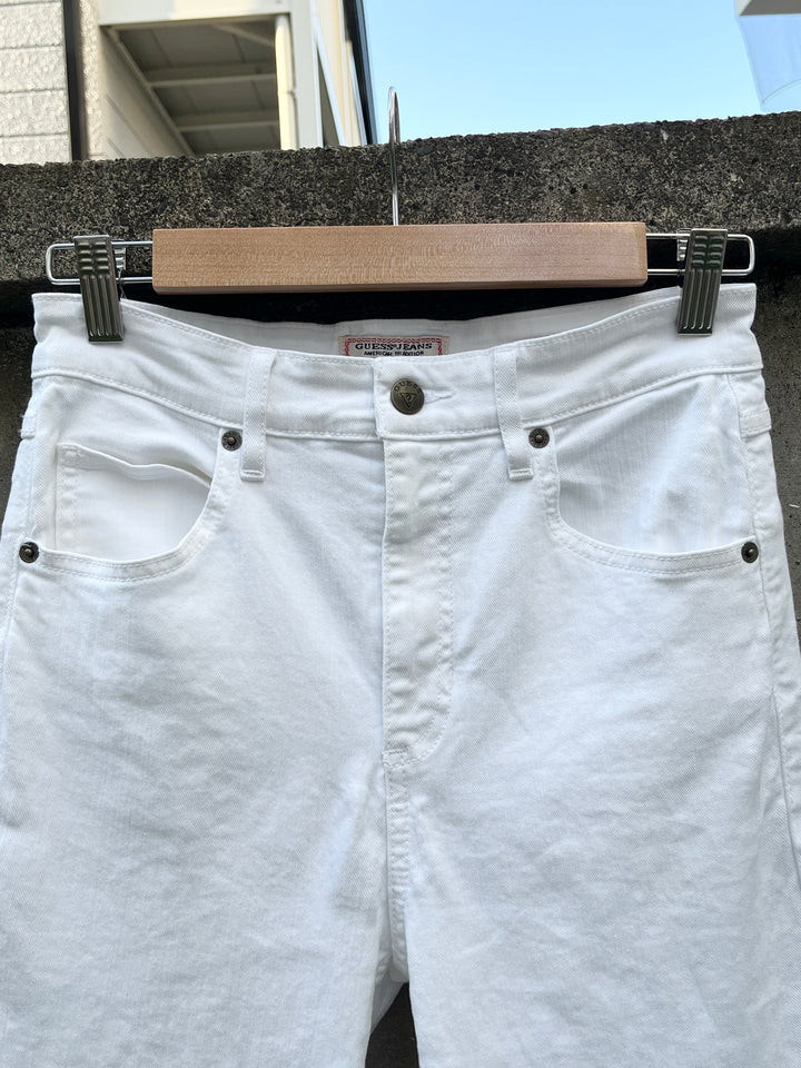 1990-00s "GUESS" white skinny denim pants