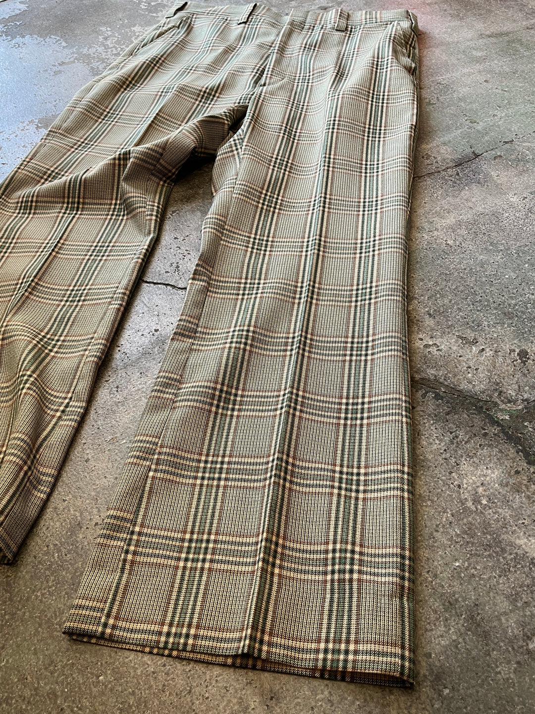 1970s "HAGGER" checkered flare slacks