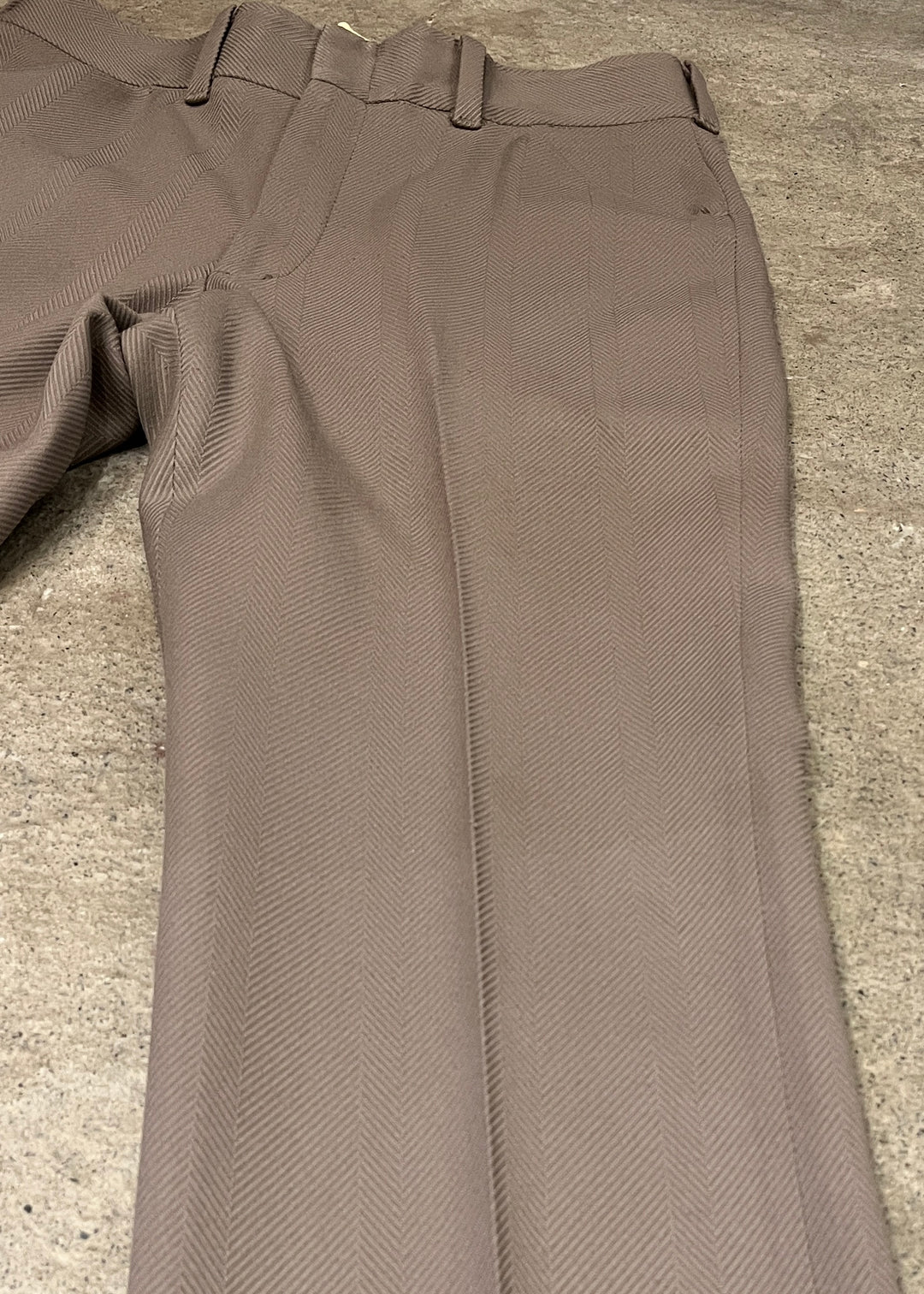 1970s herringbone beige slacks