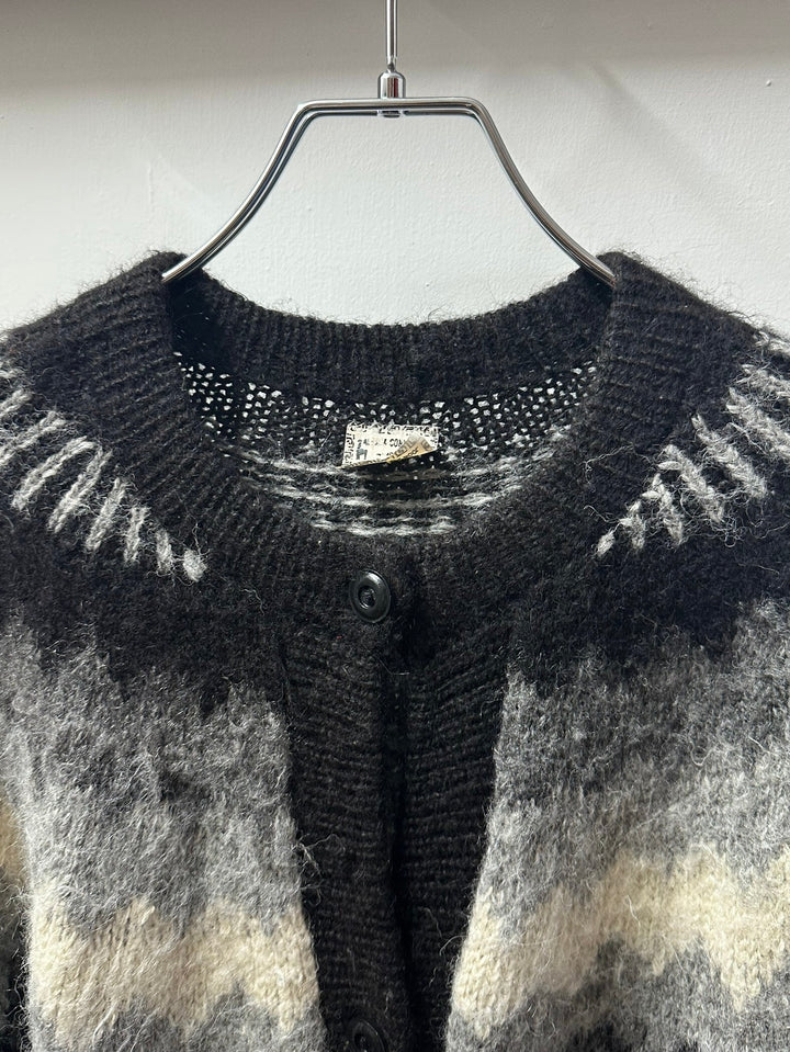 1980s alpaca wool knit cardigan