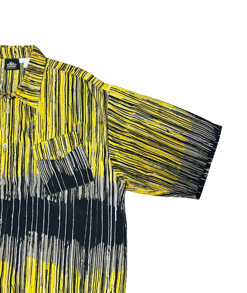 "PNB NATION" abstract pattern big shirt