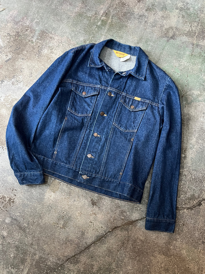 1970-80s USA made "RUSTLER"  denim tracker jacket