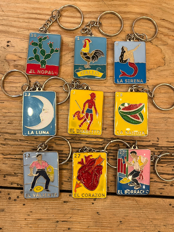 Mexican Loteria art keychain