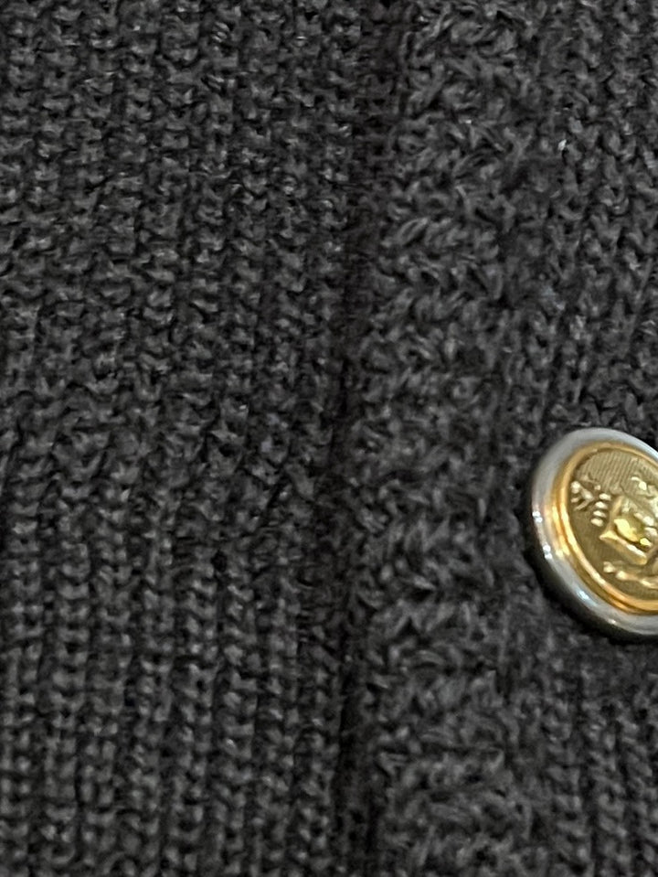 1950-60s "PENGUIN" black knit cardigan