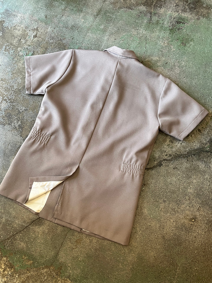 1970s taupe 4-pocket custam s/s bush jacket