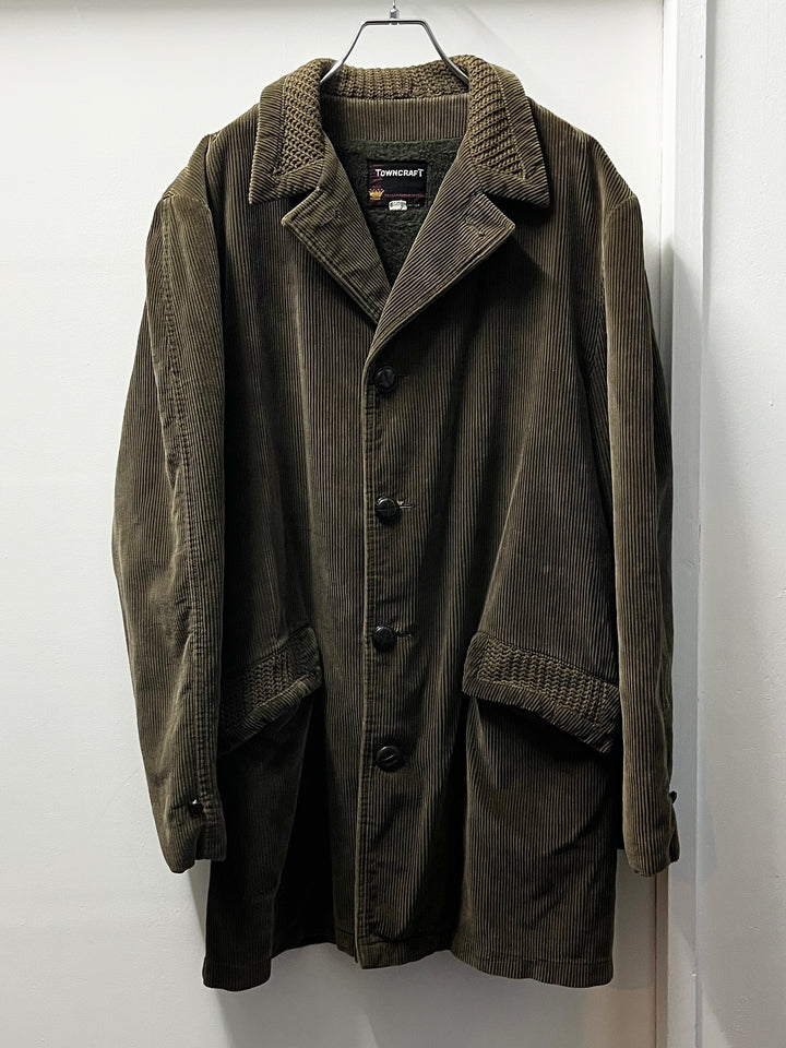 1960s "TOWN CRAFT" khaki corduroy coat