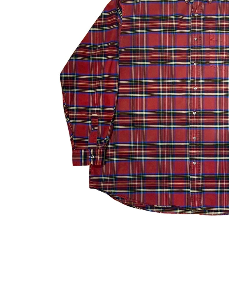 "L.L.Bean" tartan checked B.D shirt