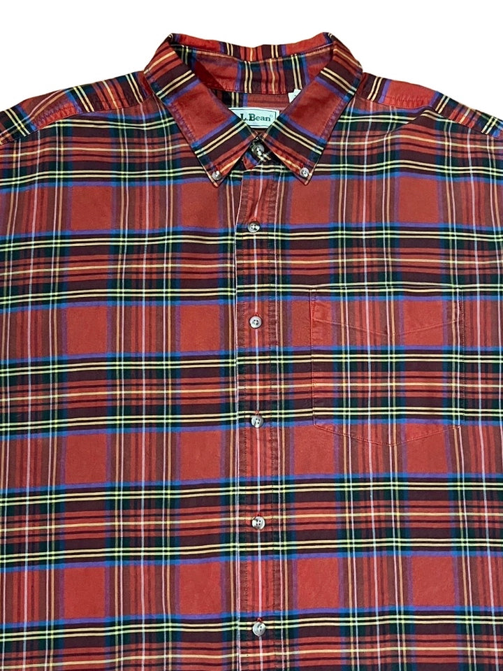 "L.L.Bean" tartan checked B.D shirt